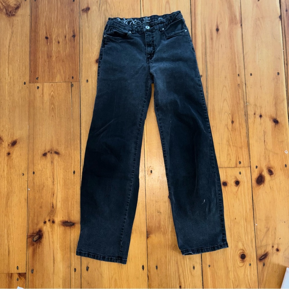FDJ French Dressing Jeans Olivia Black Mid Rise Slim Straight | 24x30
